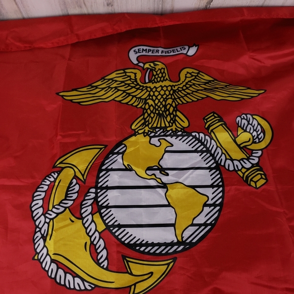 United States Marine Corps red nylon flag 2 grommets 3' x 5' - Picture 4 of 6